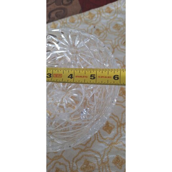 Bavarian Crystal 3-Footed Candy Dish w/Lid- Mint Vintage Condition - Picture 8 of 11